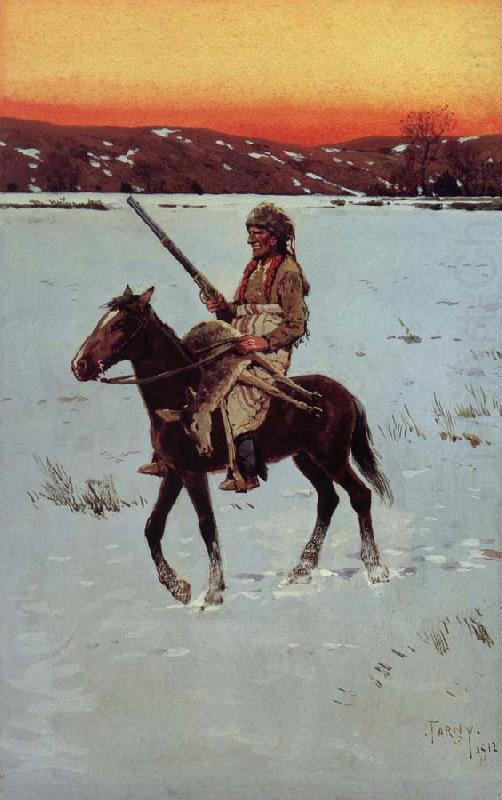 Henry F. Farny Indian Returning from the Hunt china oil painting image